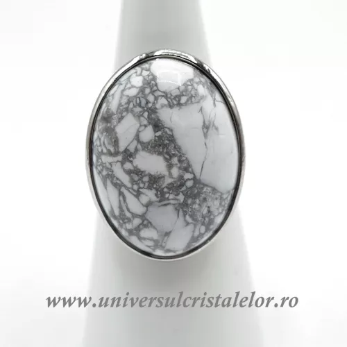 Inel howlit oval reglabil m5