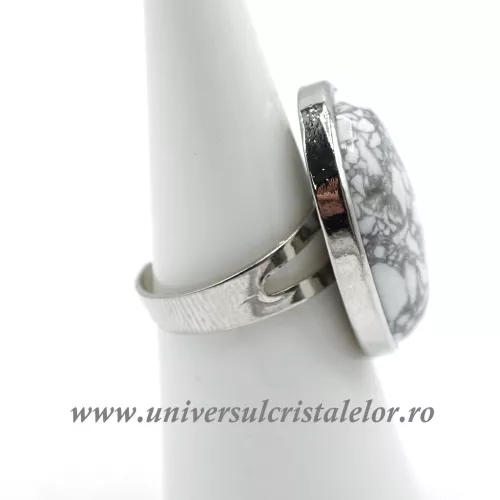 Inel howlit oval reglabil m5