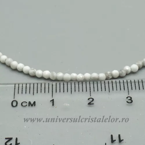 Bratara howlit albastru rotund - 2 mm Bratara howlit albastru rotund - 2 mm