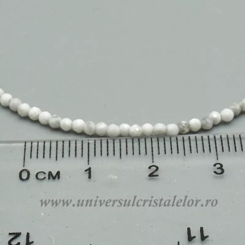 Bratara howlit albastru rotund - 2 mm Bratara howlit albastru rotund - 2 mm