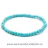 Bratara howlit albastru rotund - 4 mm
