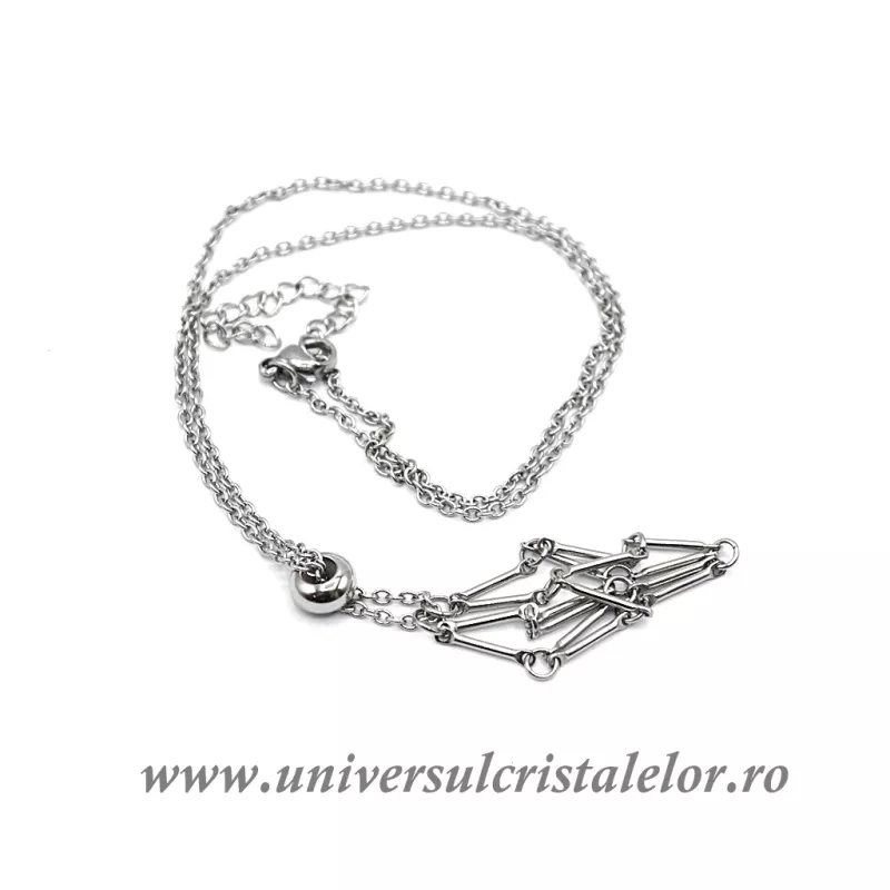Colier suport piatra inox m1