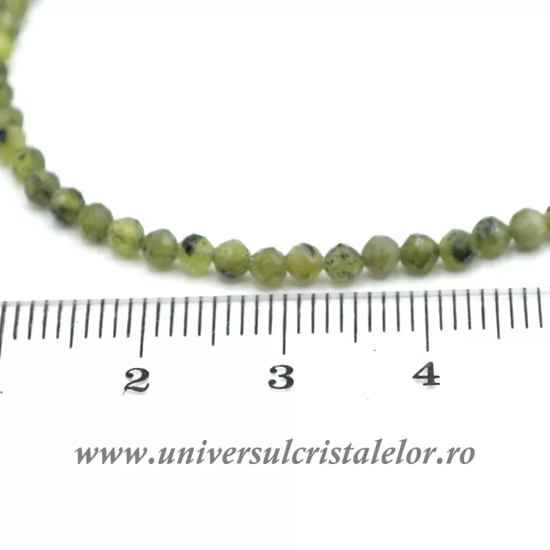 Colier jad ( nefrit ) rotund fatetat - 3mm