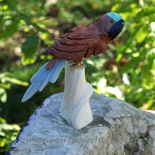 Figurina jasp papagal m1