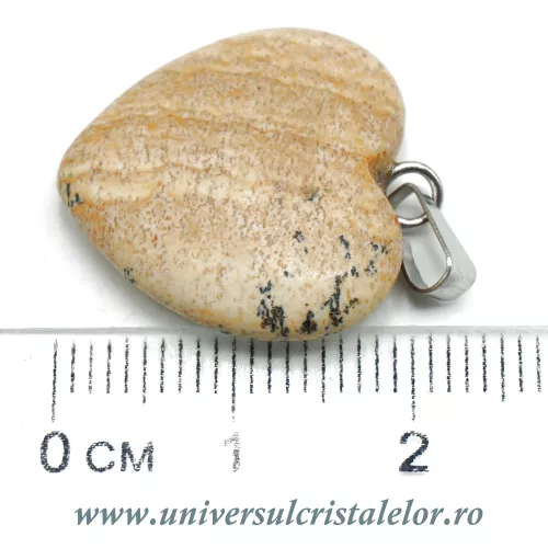 Pandantiv jasp peisaj inima