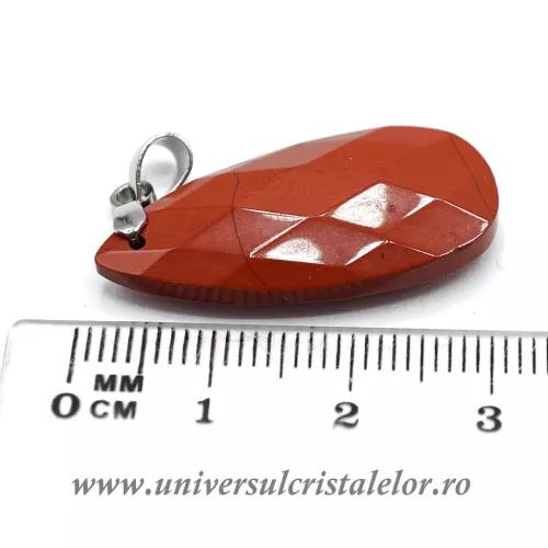 Pandantiv jasp rosu lacrima fatetat