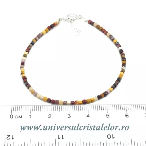 Bratara mookait cub fatetat - 2,5 mm Bratara mookait cub fatetat - 2,5 mm