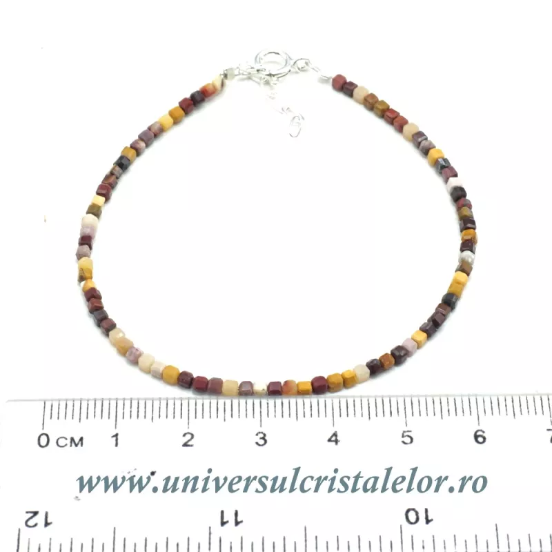 Bratara mookait cub fatetat - 2,5 mm Bratara mookait cub fatetat - 2,5 mm