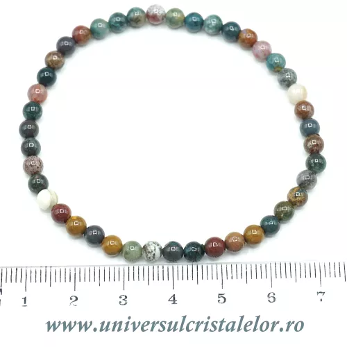 Bratara jasp oceanic rotund - 4 mm Bratara jasp oceanic rotund - 4 mm