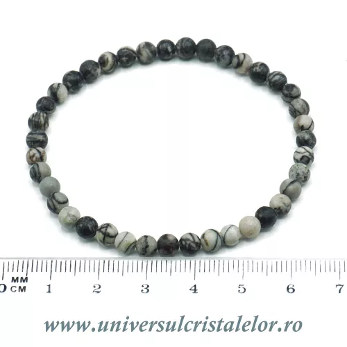 Bratara pinolit rotund - 4 mm Bratara pinolit rotund - 4 mm