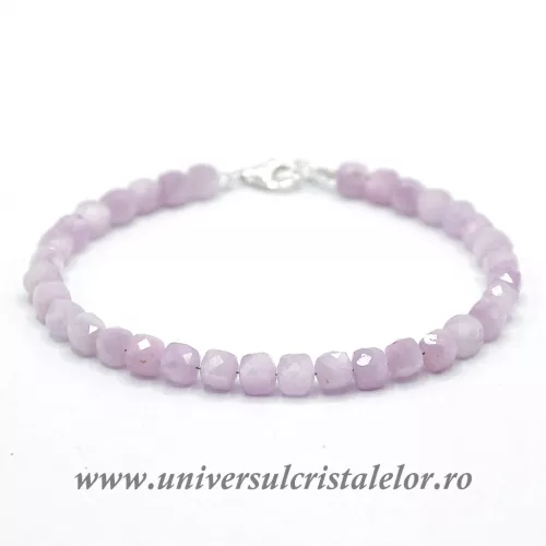 Bratara kunzit cub fatetat - 5 mm