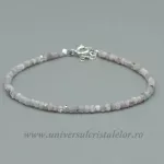 Bratara kunzit rotund fatetat 3 mm