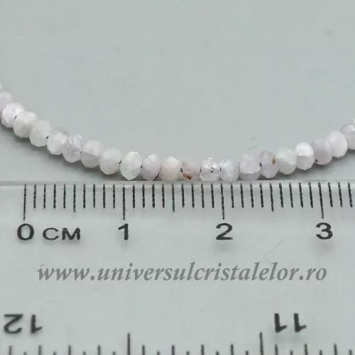 Bratara kunzit rotund fatetat 3 mm