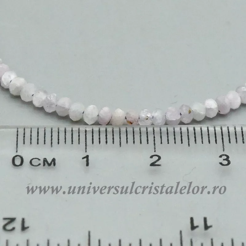 Bratara kunzit rotund fatetat 3 mm