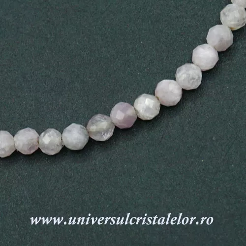 Bratara kunzit rotund fatetat - 3 mm Bratara kunzit rotund fatetat - 3 mm