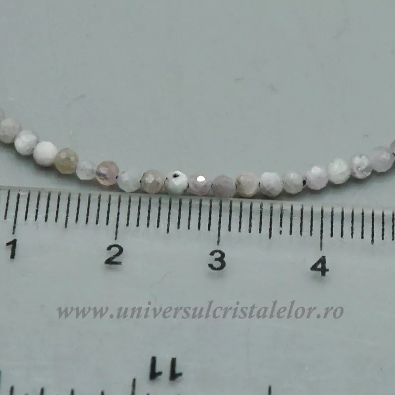 Colier kunzit rotund fatetat -2,7 mm