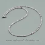 Colier kunzit rotund fatetat 3 mm