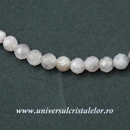 Colier kunzit rotund fatetat - 3 mm Colier kunzit rotund fatetat - 3 mm