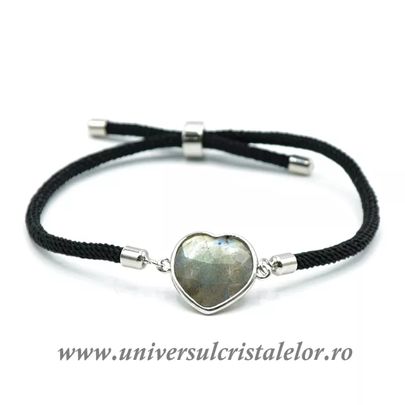 Bratara labradorit inima reglabila