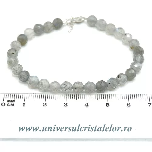 Bratara labradorit rotund fatetat- 5,7mm Bratara labradorit rotund fatetat- 5,7mm