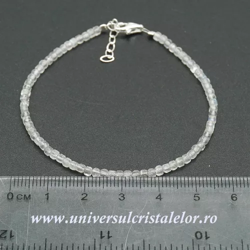 Bratara labradorit cub fatetat - 2,5mm Bratara labradorit cub fatetat - 2,5mm