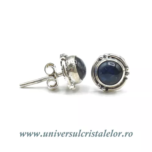 Cercei labradorit cabochon rotund Cercei labradorit cabochon rotund