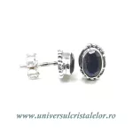 Cercei labradorit oval fatetat - 6/7,5mm Cercei labradorit oval fatetat - 6/7,5mm