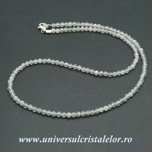 Colier labradorit rotund fatetat - 3,5 mm Colier labradorit rotund fatetat - 3,5 mm