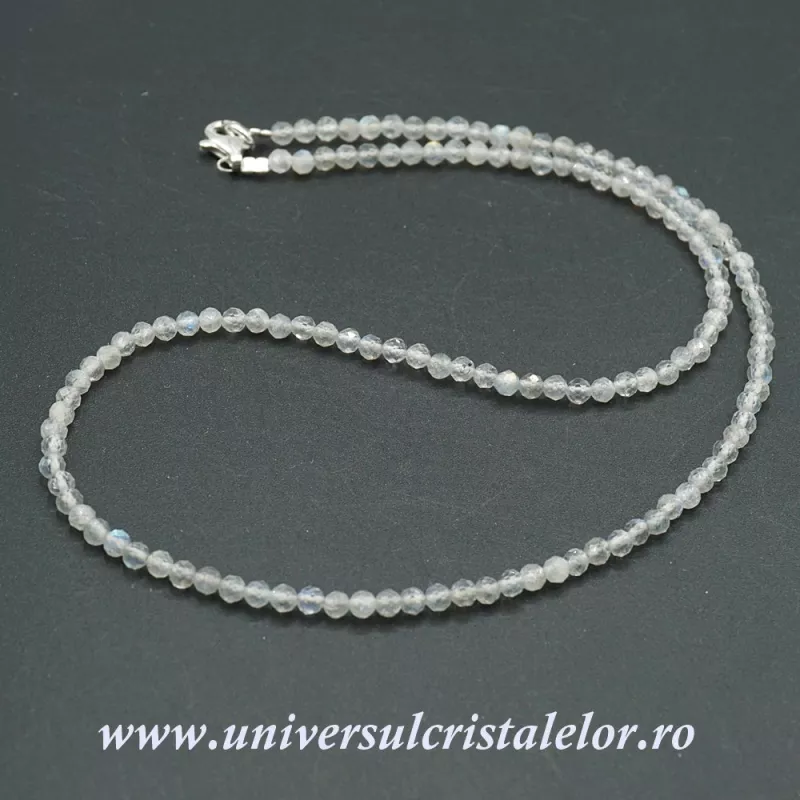 Colier labradorit rotund fatetat - 3,5 mm Colier labradorit rotund fatetat - 3,5 mm