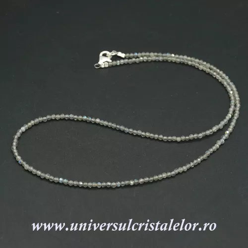 Colier labradorit rotund fatetat - 2.4 mm Colier labradorit rotund fatetat - 2.4 mm