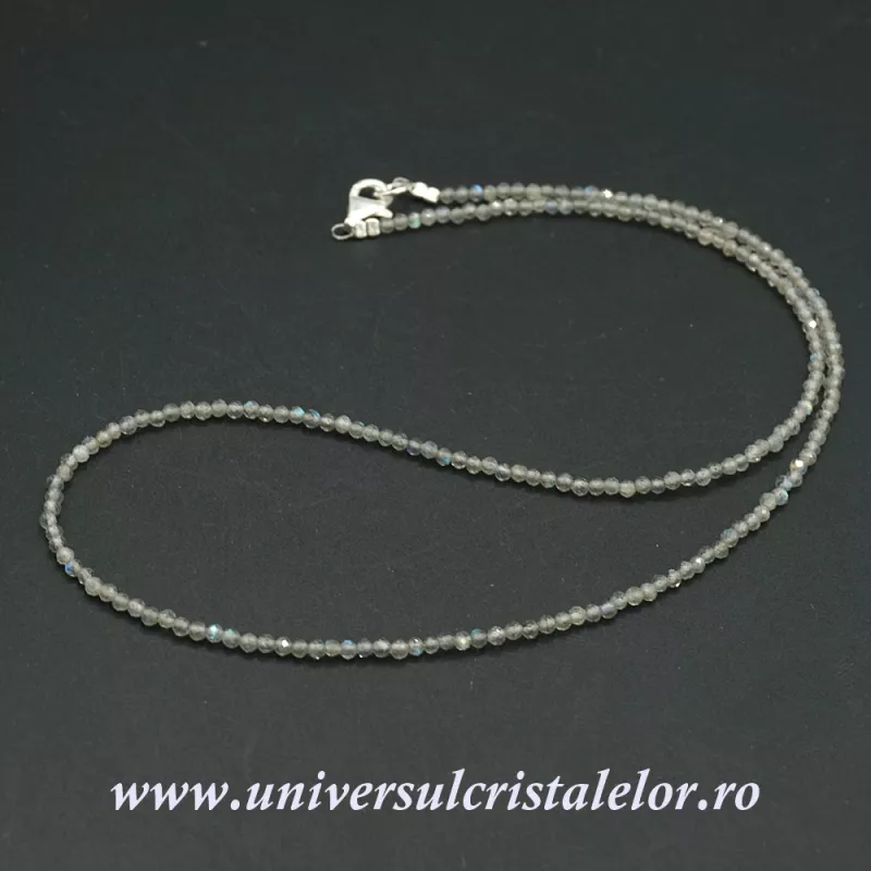 Colier labradorit rotund fatetat - 2.4 mm Colier labradorit rotund fatetat - 2.4 mm