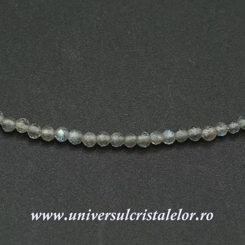 Colier labradorit rotund fatetat - 2.4 mm Colier labradorit rotund fatetat - 2.4 mm