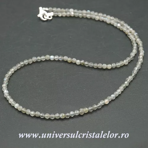 Colier labradorit rotund fatetat - 3 mm Colier labradorit rotund fatetat - 3 mm