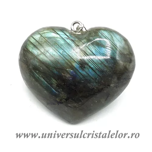 Pandantiv labradorit inima unicat m4 Pandantiv labradorit inima unicat m4
