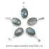 Pandantiv labradorit oval fatetat - 9/13mm