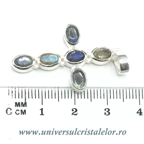 Pandantiv labradorit cruciulita Pandantiv labradorit cruciulita