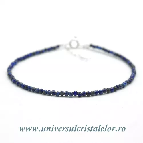 Bratara lapis lazuli rotund slefuit - 2 mm Bratara lapis lazuli rotund slefuit - 2 mm