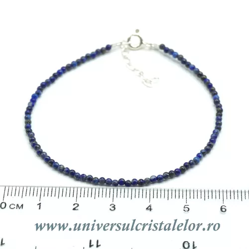 Bratara lapis lazuli rotund slefuit - 2 mm Bratara lapis lazuli rotund slefuit - 2 mm