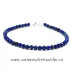 Bratara lapis lazuli rotund fatetat - 3.8 mm