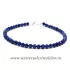 Bratara lapis lazuli rotund fatetat - 3.8 mm