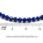Bratara lapis lazuli rotund fatetat - 3.8 mm