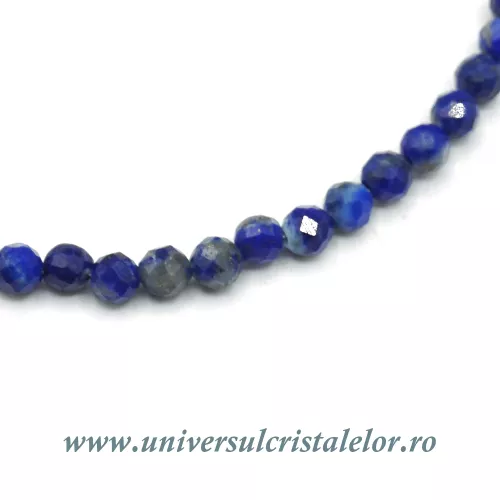 Bratara lapis lazuli rotund fatetat - 3.3 mm Bratara lapis lazuli rotund fatetat - 3.3 mm