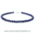 Bratara lapis lazuli rotund fatetat - 3.2 mm