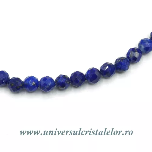 Bratara lapis lazuli rotund fatetat - 3.2 mm Bratara lapis lazuli rotund fatetat - 3.2 mm