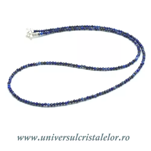 Colier lapis lazuli rotund slefuit- 2 mm Colier lapis lazuli rotund slefuit- 2 mm