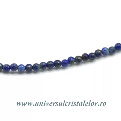 Colier lapis lazuli rotund slefuit- 2 mm Colier lapis lazuli rotund slefuit- 2 mm
