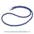 Colier lapis lazuli rotund fatetat - 3,4mm
