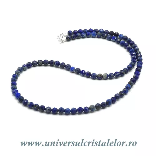 Colier lapis lazuli rotund fatetat - 4,7 mm Colier lapis lazuli rotund fatetat - 4,7 mm