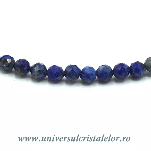 Colier lapis lazuli rotund fatetat - 4,7 mm Colier lapis lazuli rotund fatetat - 4,7 mm