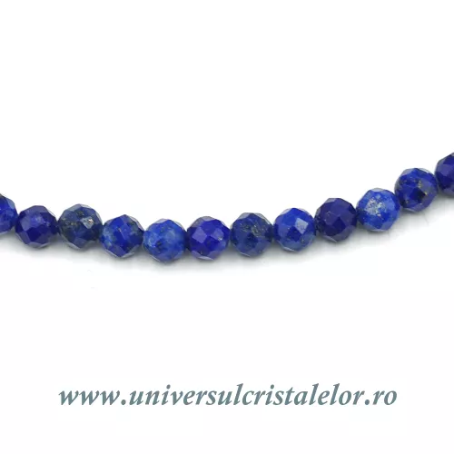 Colier lapis lazuli rotund fatetat - 3.2 mm Colier lapis lazuli rotund fatetat - 3.2 mm